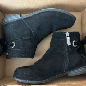 Michael Kors black velvet knee boots